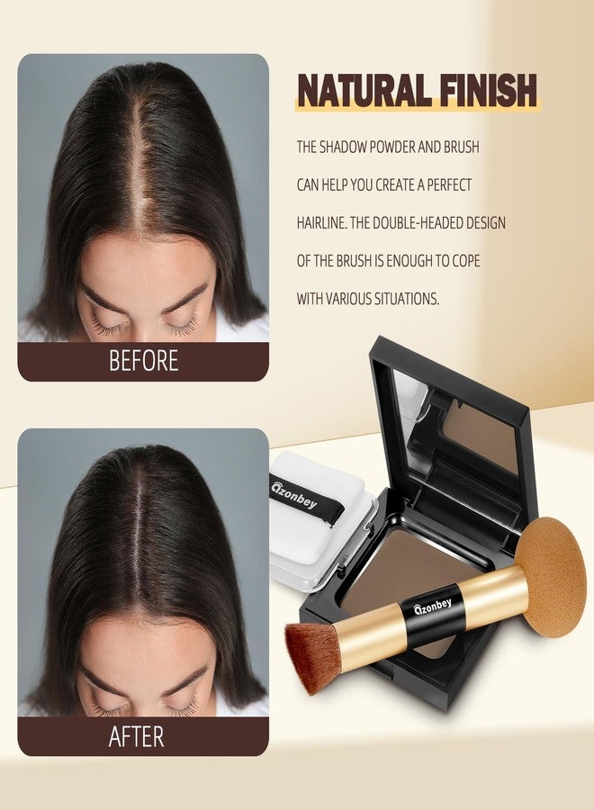 Azonbey Root Touch Up Hair Color,Hair Fibers for Thinning Hair,Cruelty Free Hairline Powder - Instantly Cover Touch Up, Hair Color Root Touch Up Powder, Hair Thickener for Women & Men&Girls&Boys (Brown) - Image 3